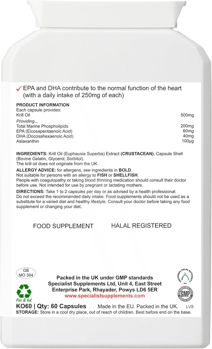 Antarctic Krill Oil, 60 Gel Capsules