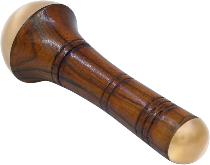 ? 2 in 1 Kansa Wellness Massage Wand an Ayurvedic Face, Eye, Neck, Foot and Body Massaging Tool (Ring Design)