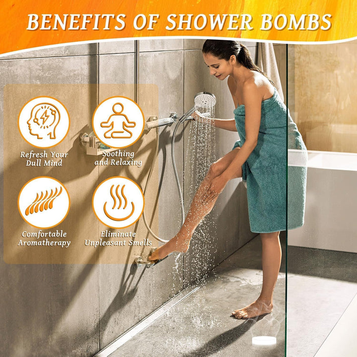 Aromatherapy Shower Steamers: 6Pack Unique Shower Bombs. Ideal for Birthdays, Christmas Stocking Stuffers Gifts—They Release Fragrant Scents for Spa-Like Relaxation and At-Home Self-Care.
