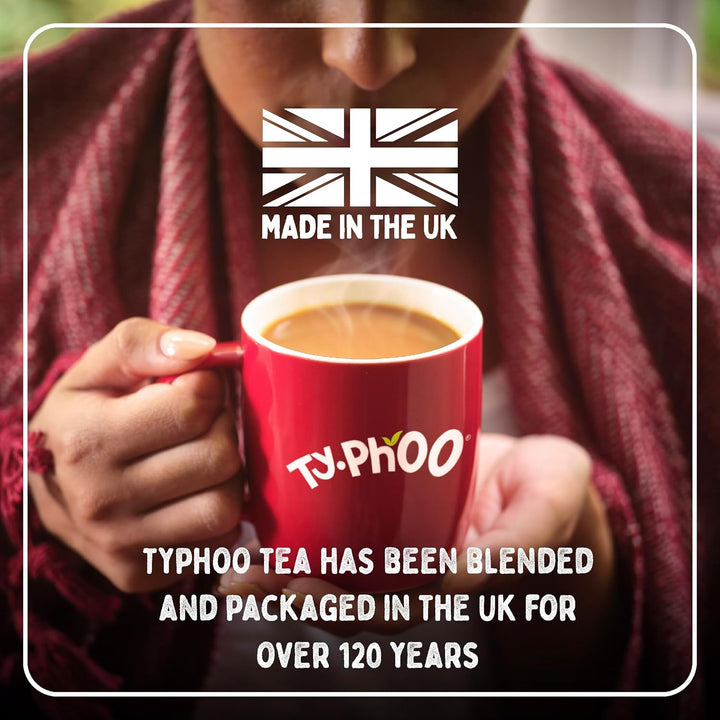 Typhoo QT • Instant One Cup Tea with Whitener • 12 X 125G Tub • Makes up to 60 Cups of Instant Tea • Creamy, Sweet & Convenient • Just Add Hot Water • No Teabags or Milk Needed