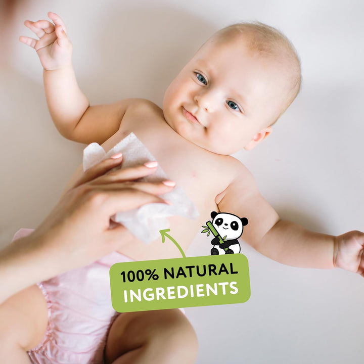 Bamboo Biodegradable Baby Wipes | 99% Purified Water, Suitable for Sensitive Skin | Dermatologically Tested