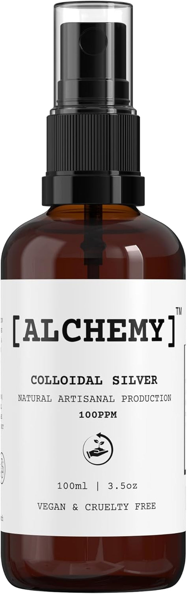 Colloidal Silver Spray 100Ml ● 100 PPM ● Superior Concentration, Artisanal Production, Better Results ● Made in the UK ● [Alchemy] Natural