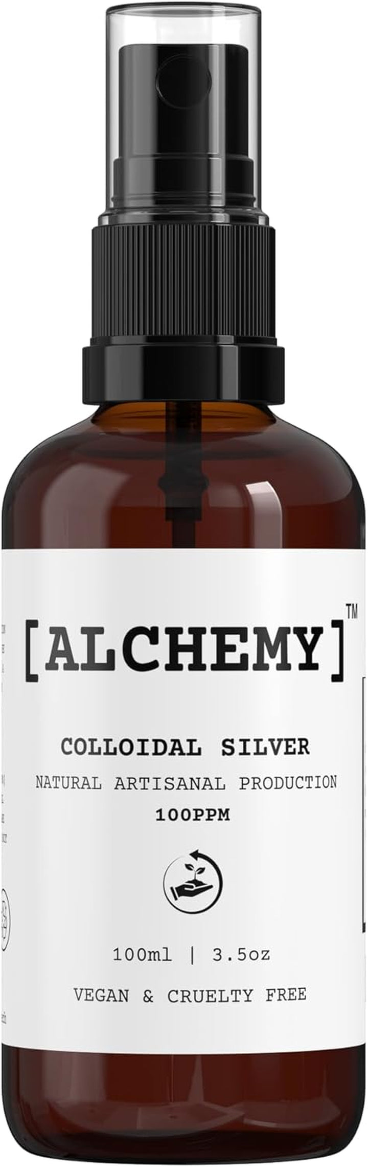 Colloidal Silver Spray 100Ml ● 100 PPM ● Superior Concentration, Artisanal Production, Better Results ● Made in the UK ● [Alchemy] Natural