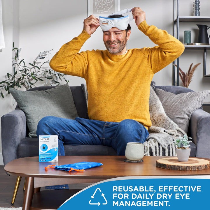 Moist Heat Eye Mask - Reusable with Hydrobead Technology for Soothing Relief from Blepharitis, MGD and Dry Eyes