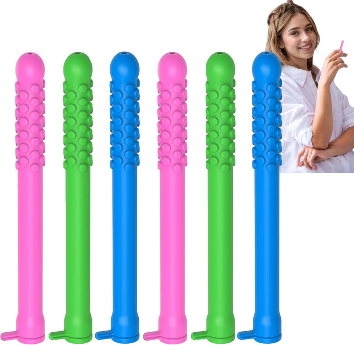 6PCS Chewable Essential Oil Breath Stick,Portable Aromatherapy for Fresh Breath,Essential Oil Inhaler for Respir/Atory Support,Chewable Breather Sticks,Chewable Puffer,Stress Relief,Can Take Anywhere