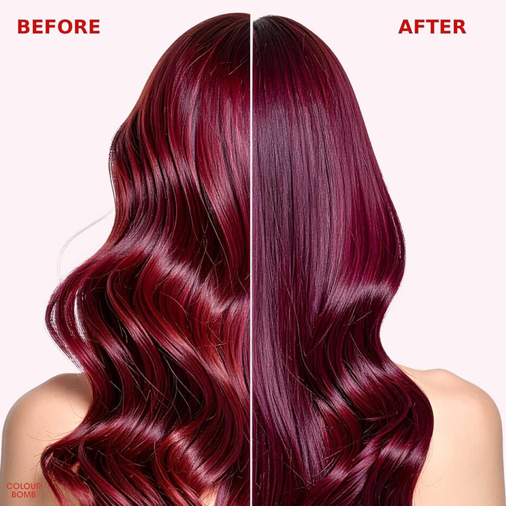 Colour Bomb Burgundy Hair Colour Depositing Conditioner 250Ml – Vibrant Gloss & Shine, Softening & Nourishing Colour Refresh Treatment, No Mix, Vegan, Ammonia & Peroxide Free