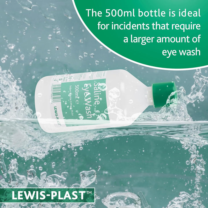 Saline Eye Wash Solution, 500Ml Bottle for Safe and Effective Eye Care