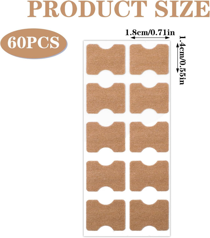 60Pcs Ingrown Toenail Treatment Patches-Ingrown Toenail Corrector Strips, Durable Toe Spacers, Quick Repair Ingrown Nail Tool for Women Men