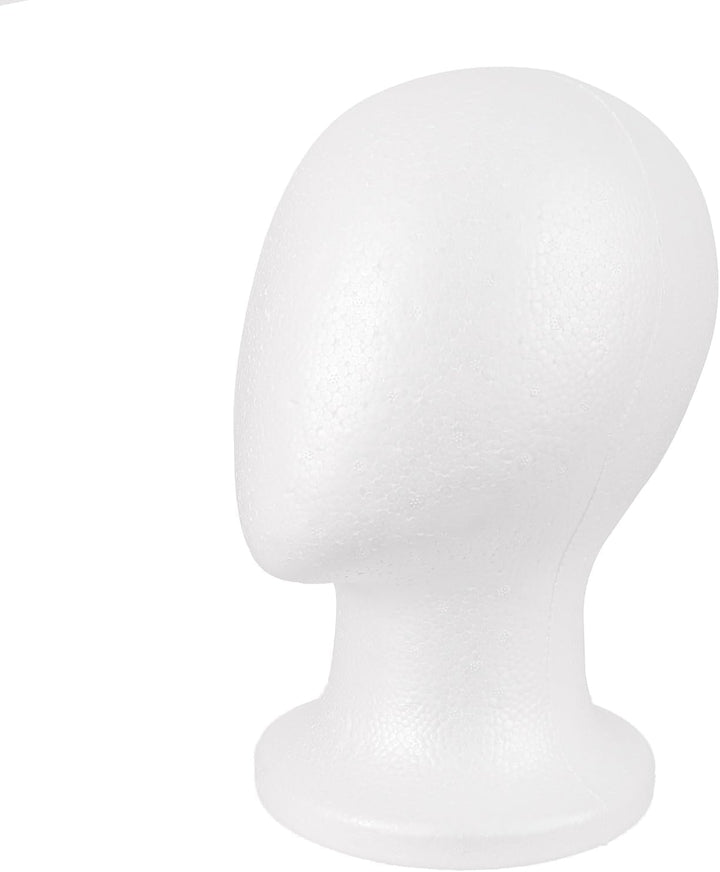 Mannequin Heads Foam Wigs Holder Hats DIY Wig Head Styrofoam Wig Stand (White)