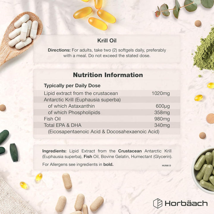 Antarctic Krill Oil 2000Mg | 240 Softgels (4 Month Supply) | with Omega 3 Fish Oil (EPA & DHA), Astaxanthin, and Phospholipids | High Strength Complex | by