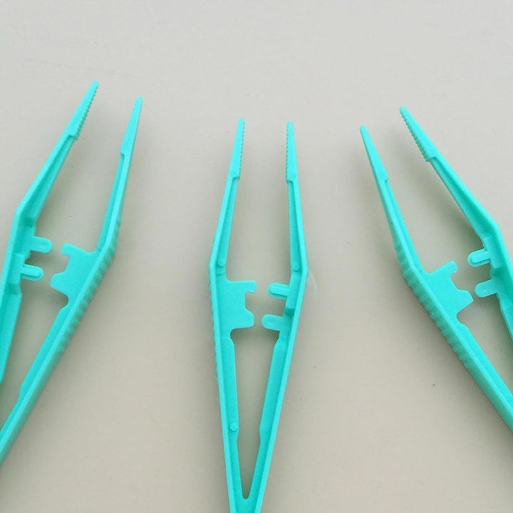 6-Pack Reusable Plastic Tweezers for Kids - Perfect for Health, Beauty, First Aid, Medical, DIY, Arts & Crafts,Medical Tweezers