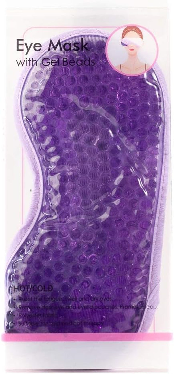 County  Cooling Gel Eye Mask - Cool/Warm Therapy - Perfect for Insomnia, Puffy Eyes & Dark Circles (Purple)