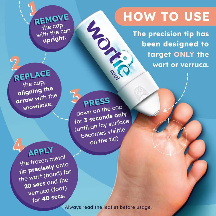 Freeze Wart and Verruca Remover, Safe for Adults and Children Aged 4+, Fast Acting Wart and Verruca Treatment for Hands and Feet, Contains 15 Applications, White, 50 Ml (Pack of 1)