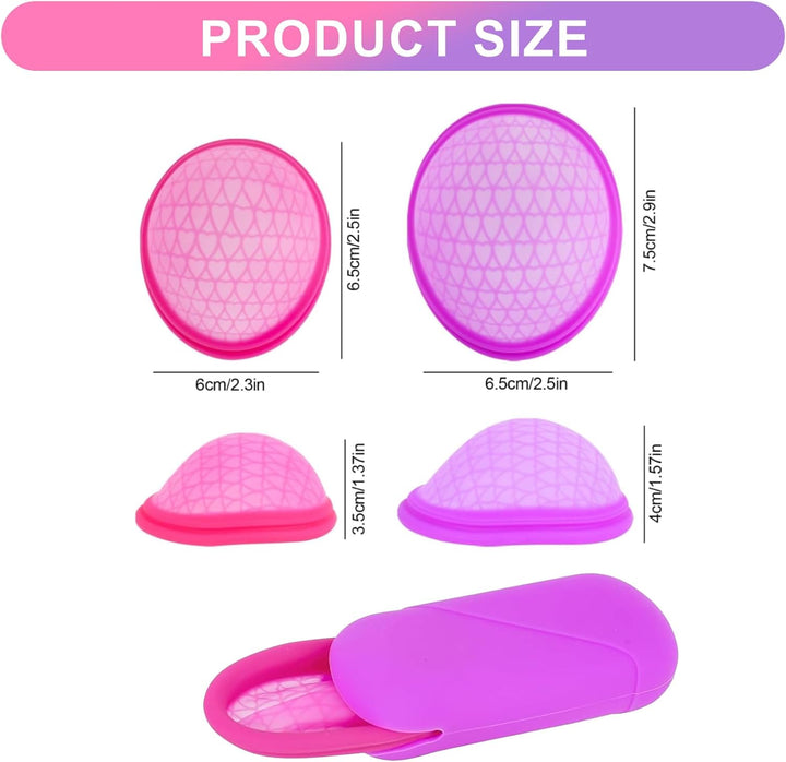 Menstrual Disc, Reusable Period Disc, Medical-Grade Silicone Flat-Fit Cup, Soft & Comfortable Menstrual Pad Alternatives for Women (S+L)