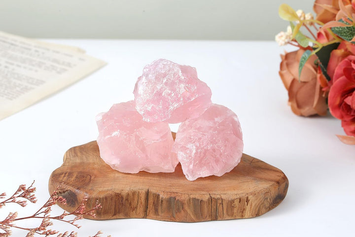 Rose Quartz Crystal,1.77-2.17" Raw Rose Quartz Stone,Natural Pink Raw Healing Crystal Rock Rough Gemstone for Stone Lovers Beginners Collectors,Reiki Gifts for Women