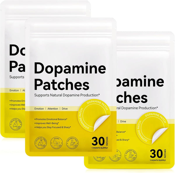 3 Packs Dopamine Patches Extra Strength, 30 Vegan Mood Boost Support Patches for Daily Mental Wellness,Positivity & Motivation,Supports Dopamine & Serotonin Balance, Adult Sex Toys for Women