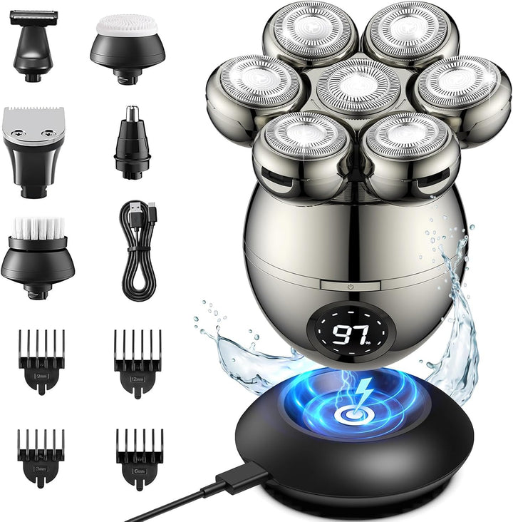 Electric Razor for Men, 2025 Upgrade Electric Shavers, Cordless Rechargeable 3D Shaver for Men, Wet/Dry Mens Shaver, Waterproof Electric Razor Grooming Kit