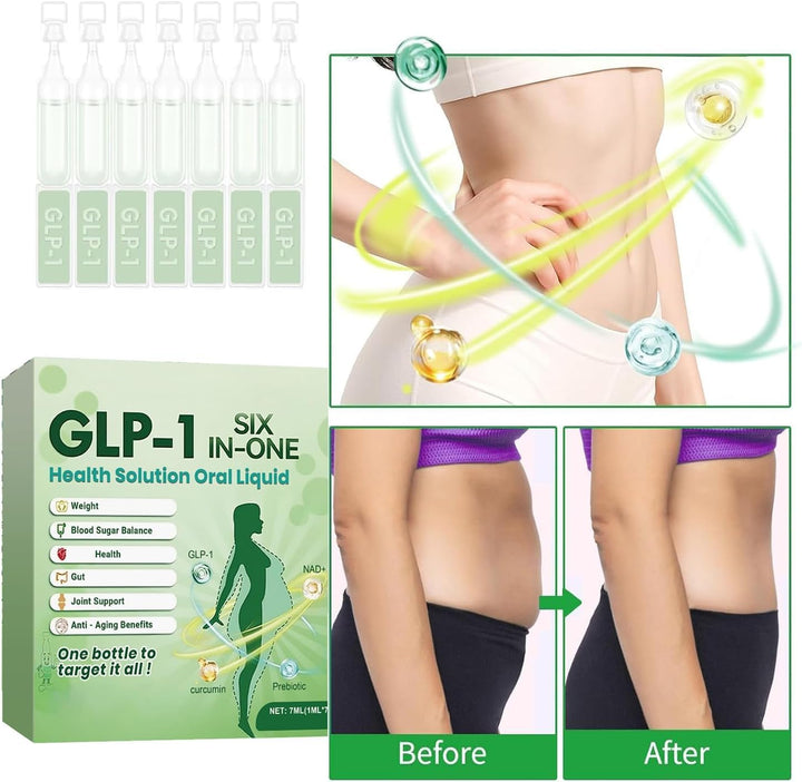 GLP-1 Six-In-One Solution Oral Liquid,Advanced GLP-1 Drops for Men & Women (3 Box)