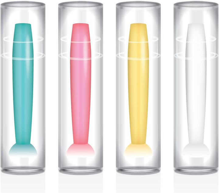 4X Contact Lens Remover, Sucker for Hard Contact Lenses, RGP and Ortho-K Lenses, Set of 4 Pcs Suckers, Lens Tool, Suction Holder (Only Suitable for Hard Contact Lenses), Multicolored