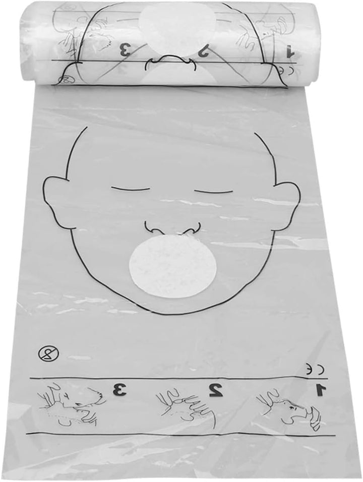 1 Roll First Responder CPR Barrier First Aid CPR Face Shield Cardiopulmonary Resuscitation Disposable Face Shield Emergency CPR Trainer