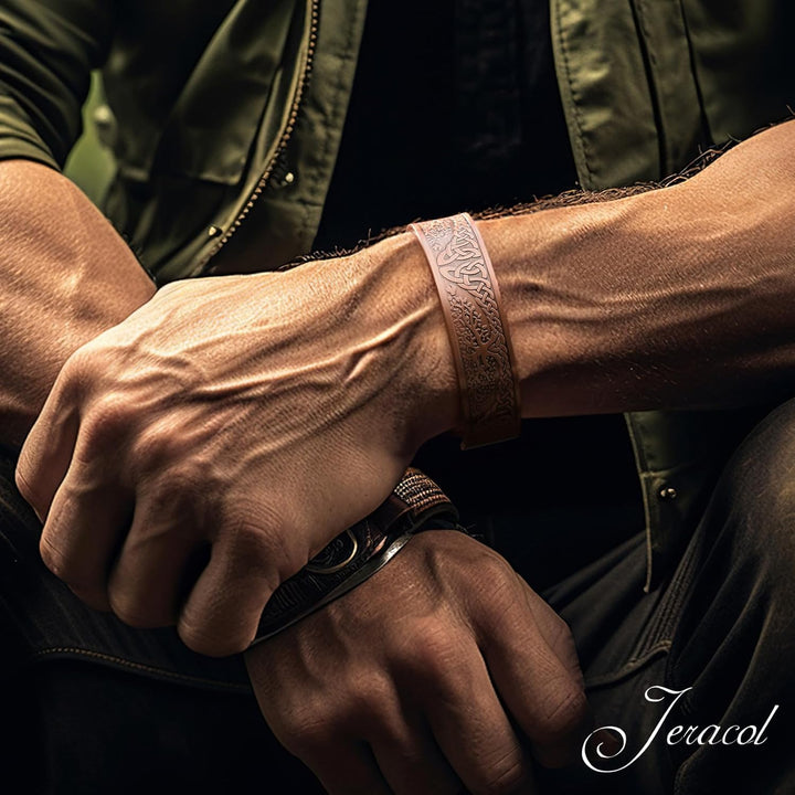 Copper Magnetic Bracelets for Men Women,100% Solid Copper Magnetic Cuff Bangle with Powerful Magnets(Each 3500 Gauss), Brazaletes with Jewelry Gift Box