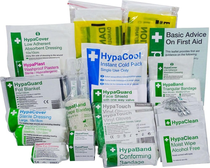 Sports First Aid Kit in Water-Resistant Holdall Bag - Fully Stocked