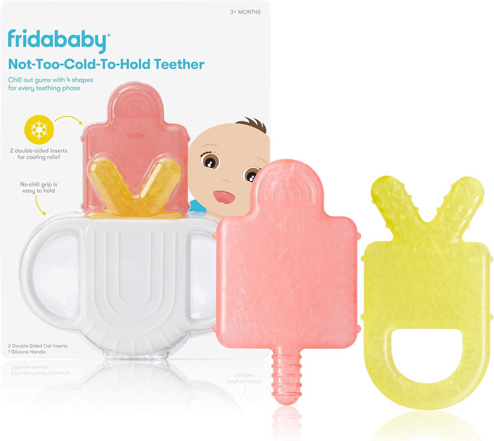 Teething Relief Not-Too-Cold-To-Hold Baby Teether: 4-In-1 Teether Toy, Bpa-Free Silicone Teething Toy