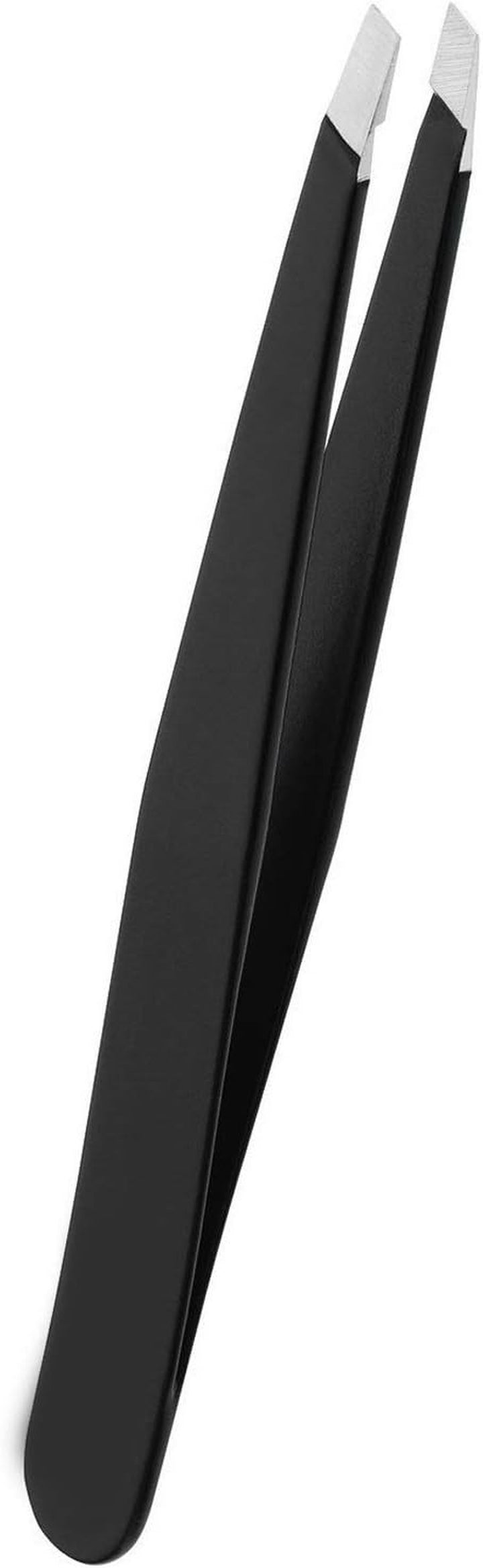 Eyebrow Tweezers Women Facial Hair, Stainless Steel Facial Hair Removal Precision Tweezer for Men & Women in Black, Slanted Tip Eyebrow Plucker for Easy Plucking, Professional Tweezers by