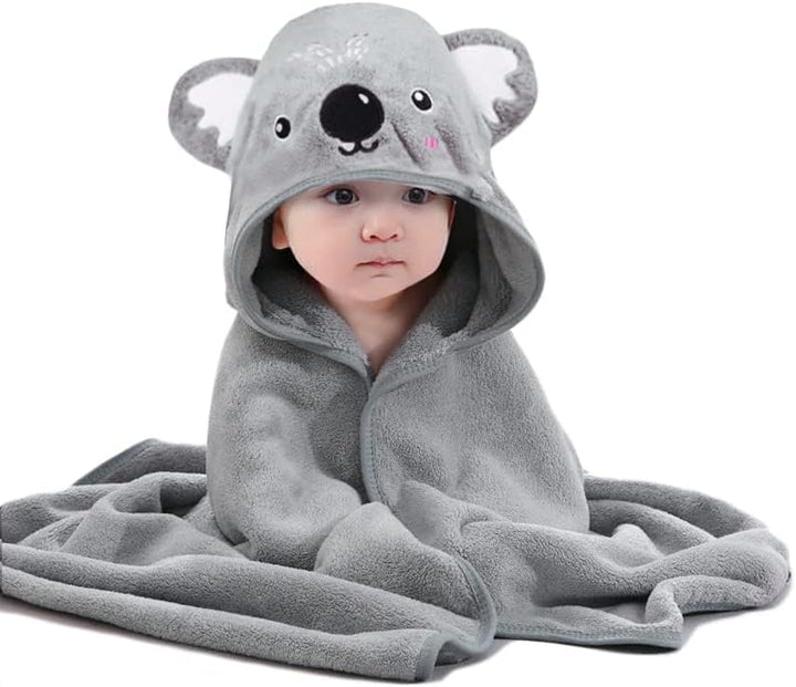 Baby Towels with Hood - Ultra Soft Hooded Baby Bath Towel, Unique Animal Design for Boy & Girl, Blue Dog