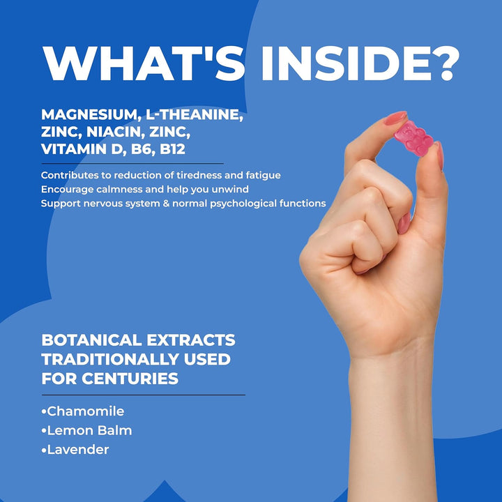 Sleep Gummies for Kids – 1 Month Supply | Sugar & Gluten-Free Magnesium Gummies for Growth, Relaxation & Healthy Sleep | 30 Vegan Supplement with Magnesium, L-Theanine & Vitamin B6 | Support Ages 3+