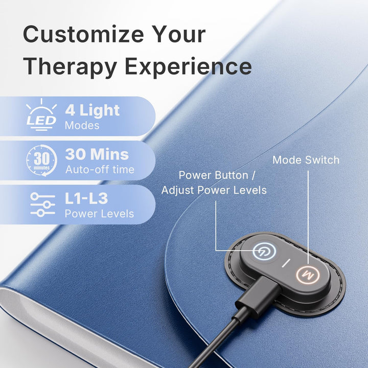 Large Red Light Therapy Mat for Body, 76 X 30 Cm Trichip™ Technology near Infrared Light Therapy Mat, 36W Red Light Pad with Timer for Muscle Pain Relief, 660Nm & 850Nm(Gray)