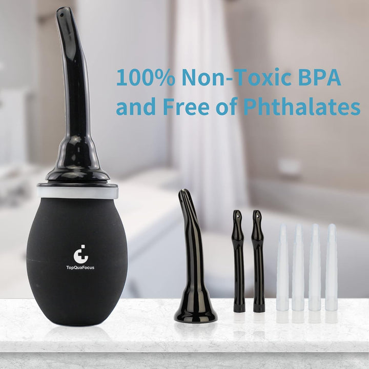 420Ml Enema Bulb Kit - Large Anal Douche Bulb, Colon Irrigation Enemas for Man Woman (Black)