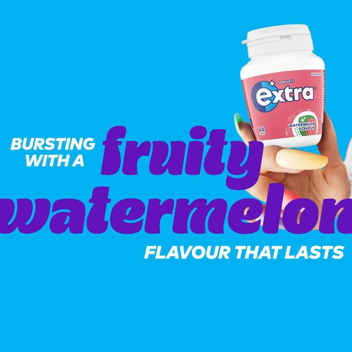 Extra Watermelon Flavour Sugarfree Chewing Gum Bottle, 46 Pieces