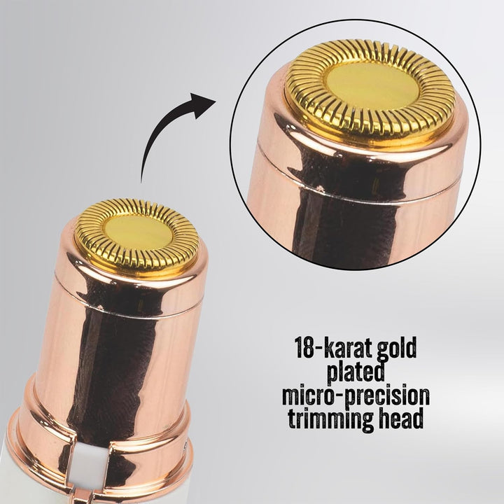 Nuyou Facial Hair Remover for Women - Quick, Painless Hair Removal, Rechargeable with 18K Gold Blades, Portable Facial Trimmers, Lipstick Design for Discreet Face Care, New Floatable Tiltable Head