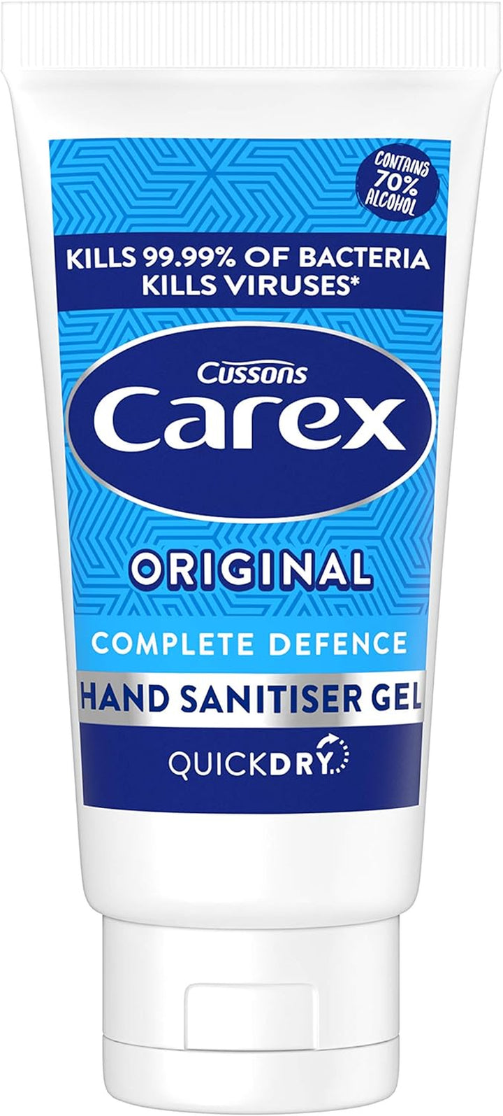 Complete Original anti Bacterial Hand Sanitiser Gel Pack of 12, with anti Viral Action* Hand Gel and 70 Percent Alcohol That Cleans, Cares and Protects, 50 Ml