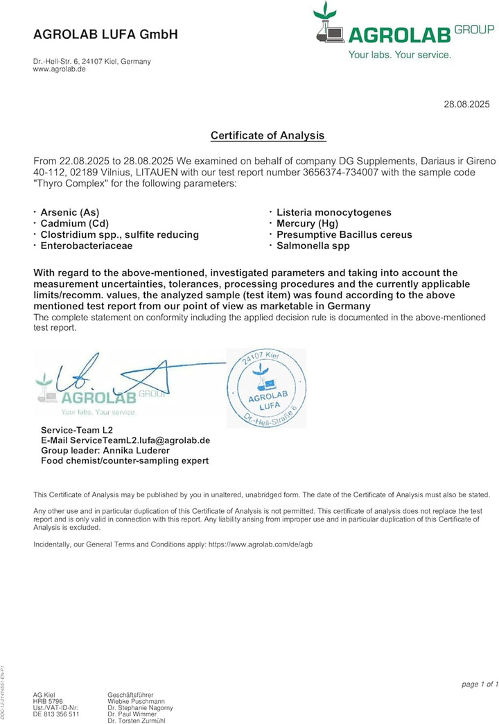 Thyro Complex with Natural Iodine | 90 Vegan Capsules | High Strength Thyroid Support | 3Rd Party Lab Tested | GMP | Gluten & GMO Free