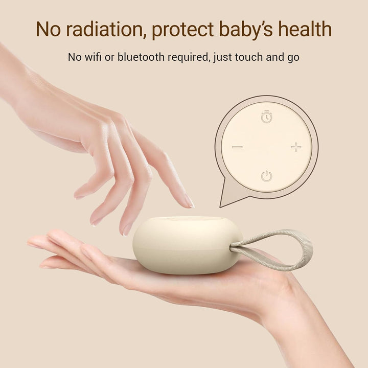 Portable Baby Sound Machine [White Noise for Babies Kids Adults][Sleep Soother][Timer Function][12 Soothing Sounds] 15 Hours Battery Life, Travel,Registry Gift,Shower,Clips on Baby Stroller