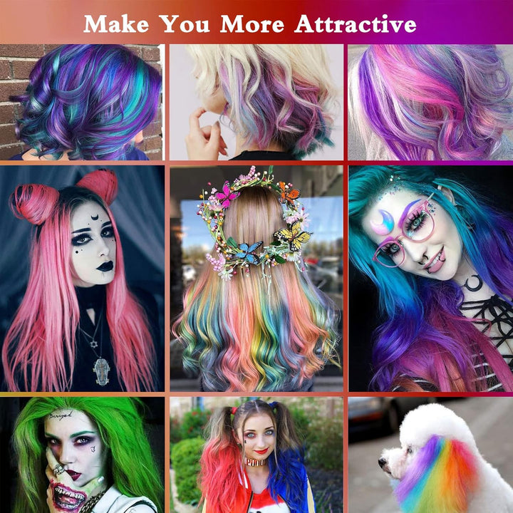 Hair Chalks for Girls, 8 Coloured Hair Dye Temporary, Washable Hair Spray Colour for Kids Men and Woman