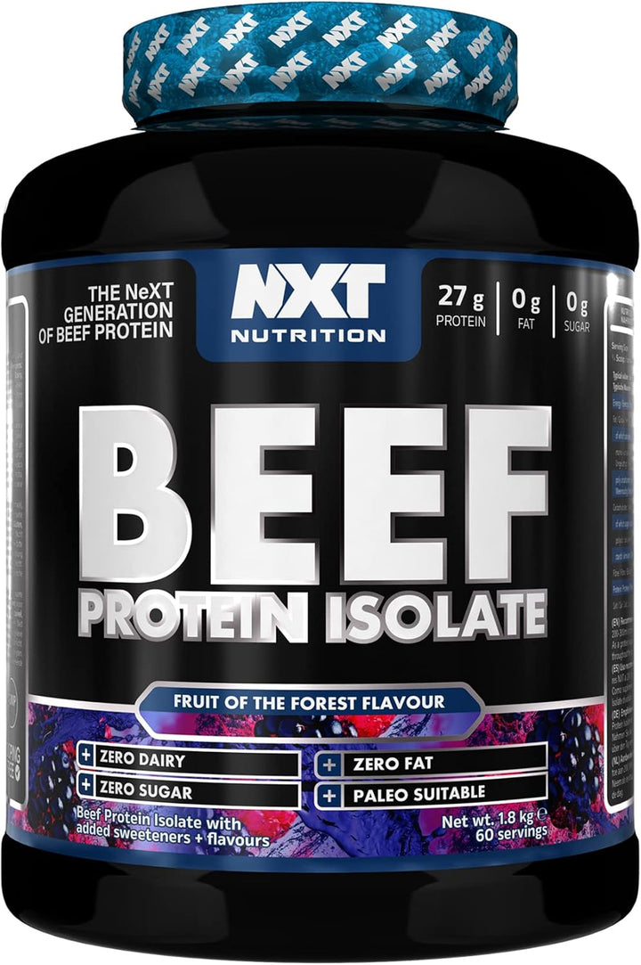 Beef Protein Isolate Powder - Protein Powder High in Natural Amino Acids - Paleo, Keto Friendly - Dairy and Gluten Free - Muscle Recovery | 1.8Kg | Ice Blast