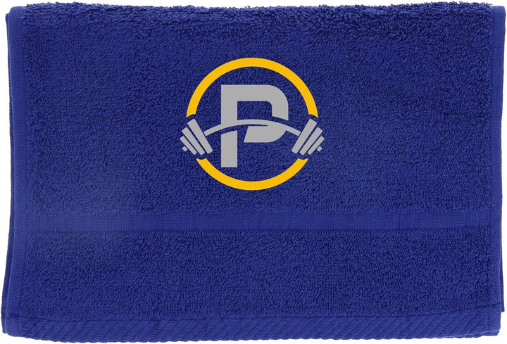 Gym Towel with Monogrammed Embroidery Initial Gift for Men & Women, Training Accessory Gift, Gym Towel Present for Weight Lifting Birthday, Retirement, Christmas - Black, J