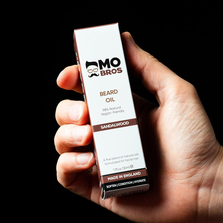 Beard Oil | Sandalwood | Large 100Ml | Softens, Hydrate & Conditions Facial Hair | Promotes Growth, Reduces Dryness & Itching | Natural Premium Ingredients Argan, Jojoba, Sweet Almond & Grapeseed Oil