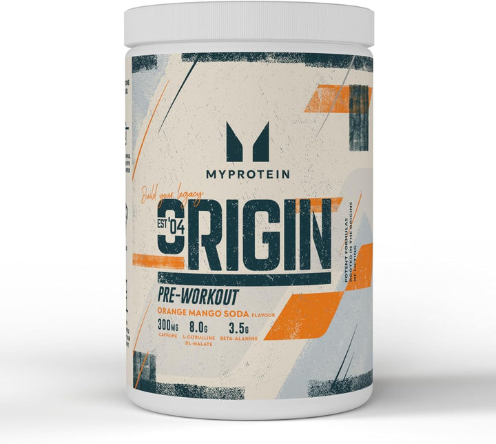 Origin Pre-Workout Power with Beta Alanine and Caffeine, Orange and Mango, 600 G