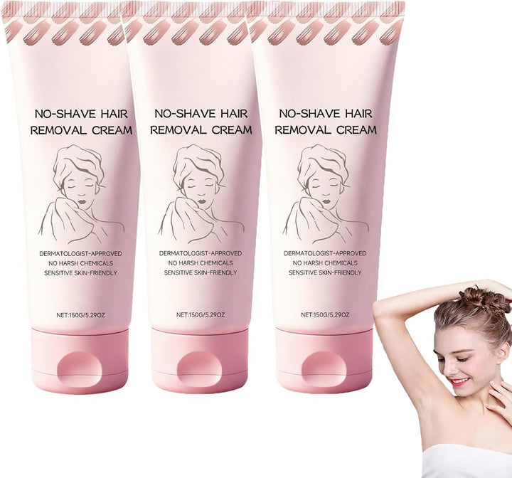 No Shave Hair Removal Cream, Fast and Gentle Hair Removal Cream, Safe for Sensitive Skin, Moisturizes and Nurtures Skin, Suitable for Legs, Arms, and Bikini Area, for Women & Men 150G (150G, 1)