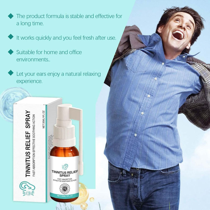 Medilisk Tinnitus Relief Spray, Tinnitus Treatment, Ear Spray, Quick Relief of Discomfort Spray, Ear Calm Spray, Natural Ingredients Tinnitus Relief Spray for Ringing Ears (2 Pcs)