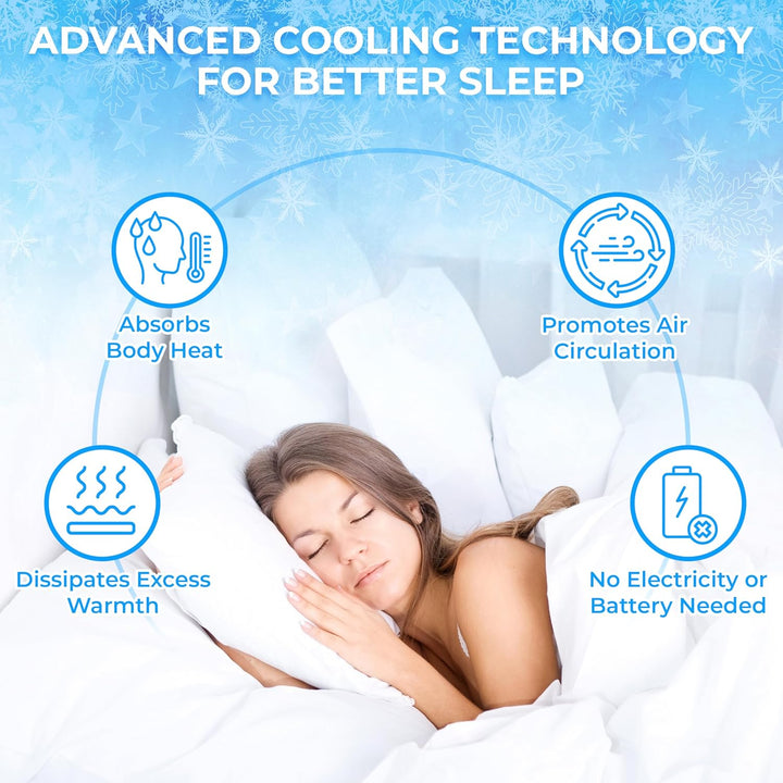 Cooling Gel Pillow Magic Multi-Function W/Cooling Relief Pillow Cushion Mat Absorbs and Dissipates Heat | Helps Improve Quality of Sleep and Optimal Sleeping Temperature - Pack of 2 (30X40Cm)