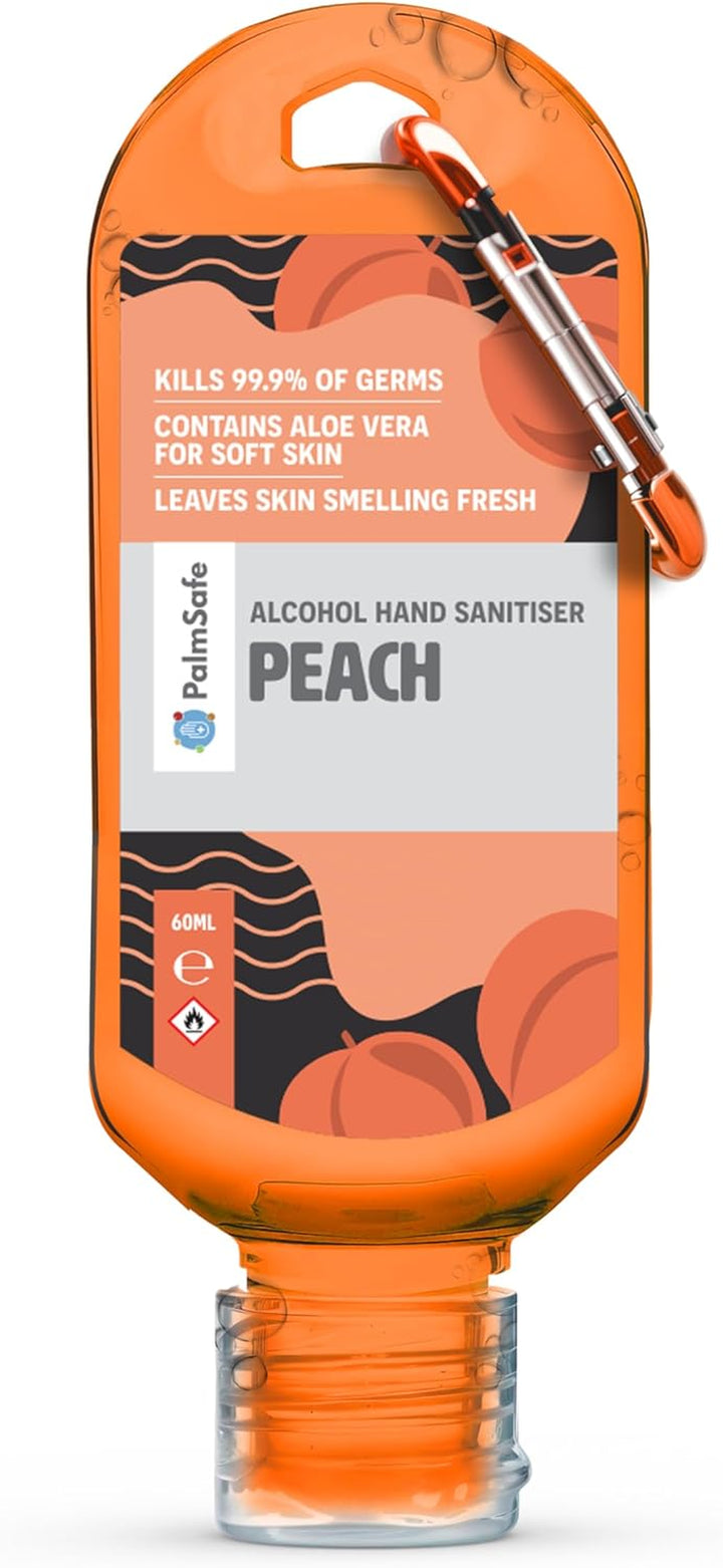 Watermelon 60Ml anti Bacterial Premium Hand Sanitiser Travel Size Refillable Clip Bottle Quick Drying Non Sticky Extra Moisturising Kills 99.9% of Viruses and Bacteria