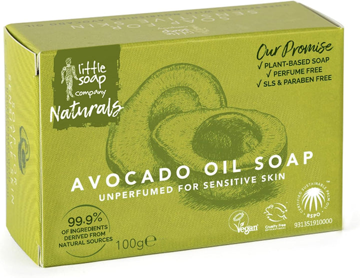 Little Soap Olive Oil Soap Bar - Vegan, Cruelty Free, No SLS or Parabens, Mediterranean Range, Bar of Soap Perfect for Sensitive Skin, Natural Eco Friendly Body & Hand Soap, 100G (Olive)
