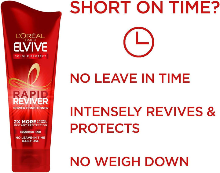 L’Oreal Elvive Colour Protect Rapid Reviver Coloured Hair Power Conditioner, 180 Ml