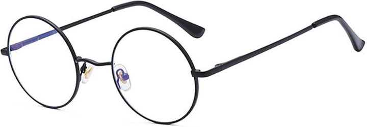 Small round Clear Lens Lennon Style Hippie Glasses for Women Men Circle Metal Frame Halloween Non Prescription Eyeglasses