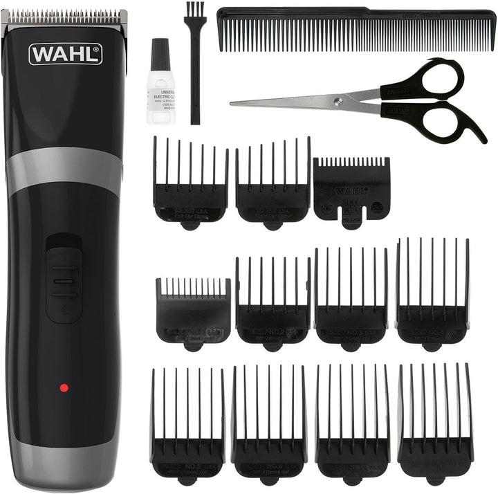 Cord/Cordless Hair Clipper, Gifts for Him, Rechargeable Cordless Clippers, Clipper Kit for Men, Rinseable Blades, Home Hair Cutting, Clippers with Guide Combs